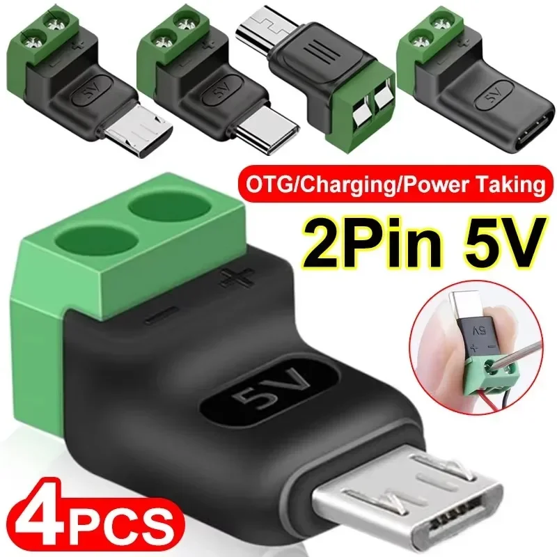 1-4Pcs Solderless Plug USB C t - Screw Terminal Block review and price